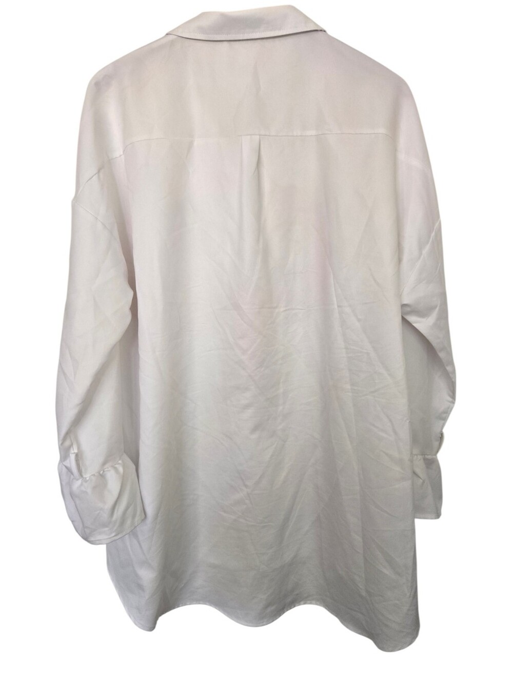 Boutique White Floral Button-Up Blouse | Oversized Collared Shirt | Poppy XXL - Picture 3 of 6
